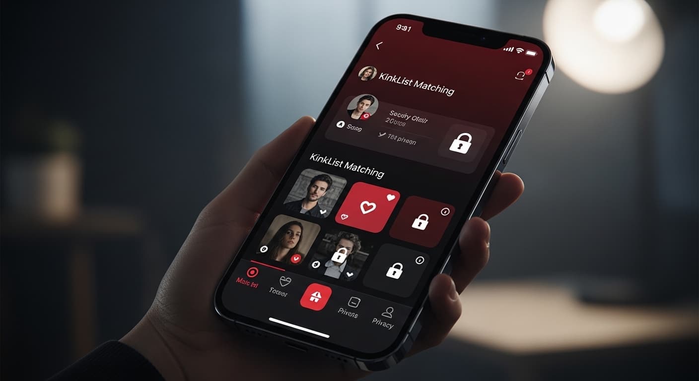 BDSM social network features - kinklist matching, event discovery, verified profiles