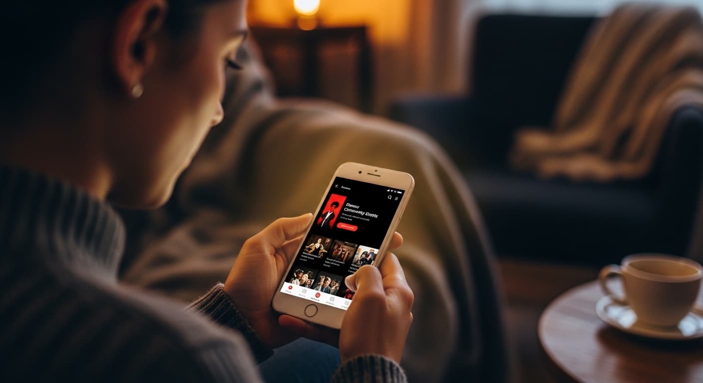 Finding kink community online - person using smartphone to discover local events