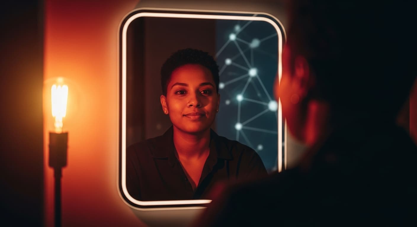 Kinkster identity - person discovering their authentic self in the kink community