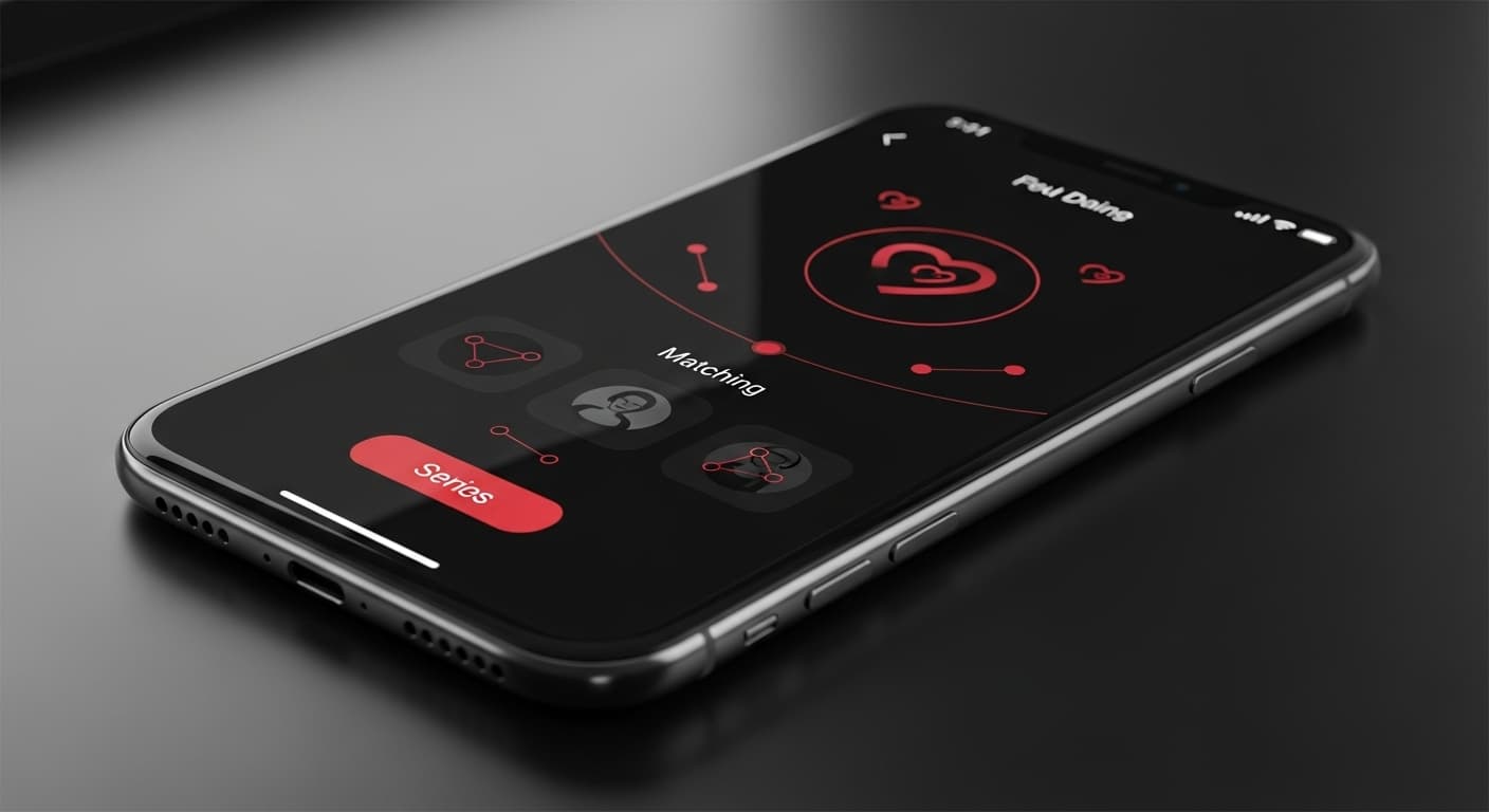 Kinkster dating app interface showing connection and dating features