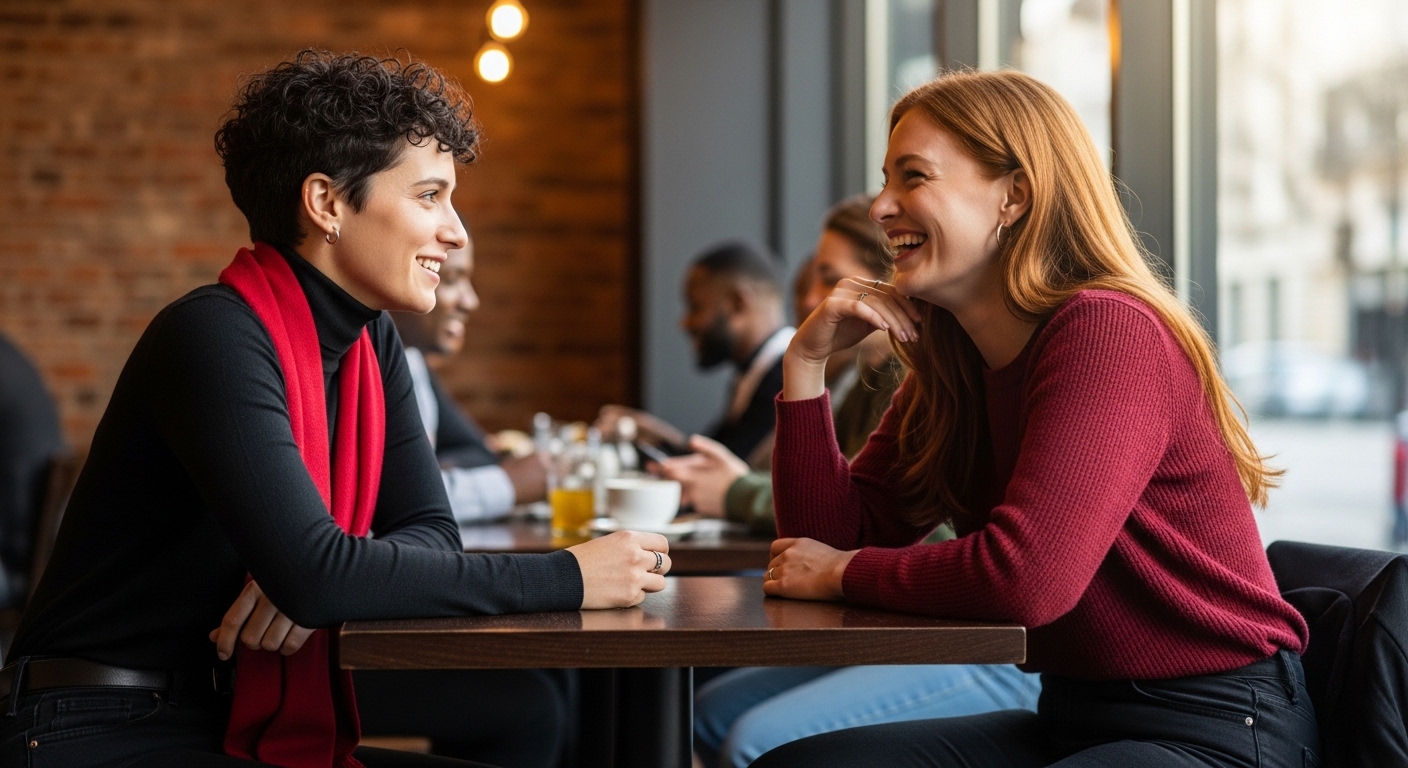 Building connections in kink community - people engaged in friendly conversation